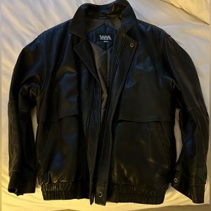 Mens weather man leather jacket